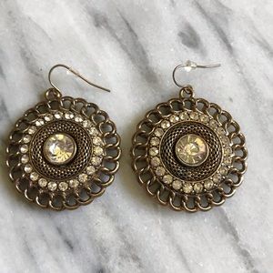 Dusty Gold Metal Earrings